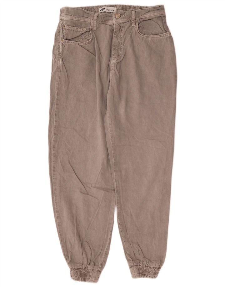 Zara Joggers til kvinder Tapered Jeans Medium W28 L26 Grå Bomuld