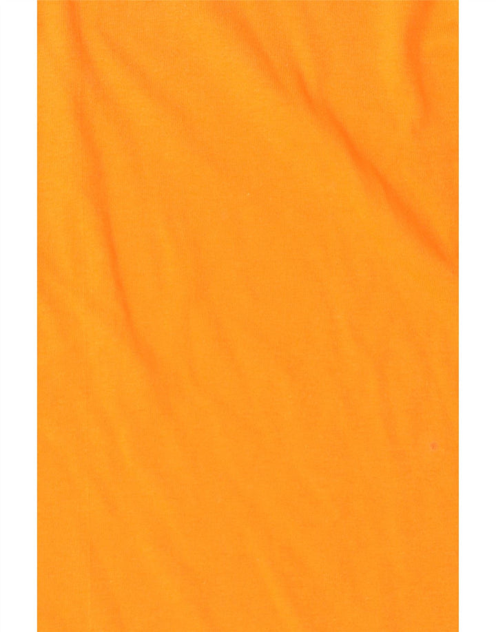 Champion Herre Grafisk T-Shirt Top Stor Orange Colourblock