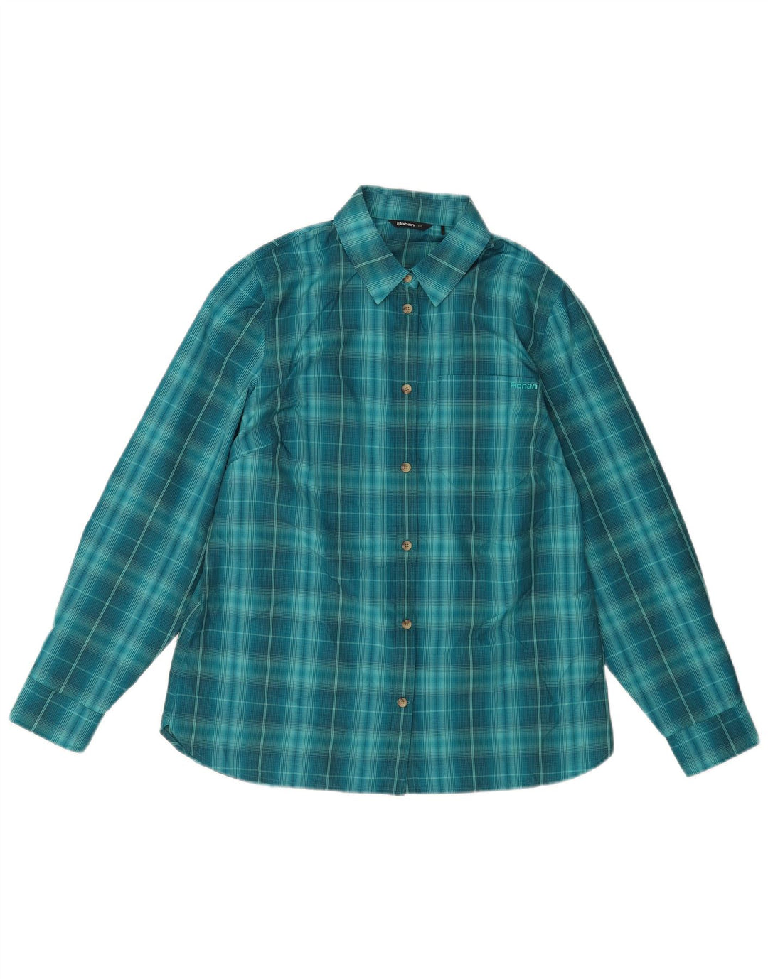 Rohan Dameskjorte UK 12 Medium Blue Ternet Polyester