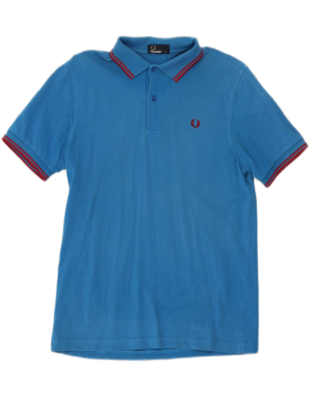 Fred Perry herre poloshirt mellemblå stribet bomuld