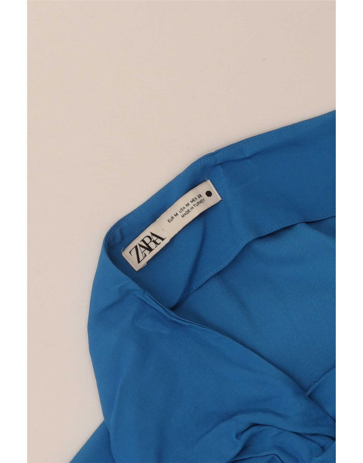 Zara Midi lige nederdel til kvinder Medium W30 Blå