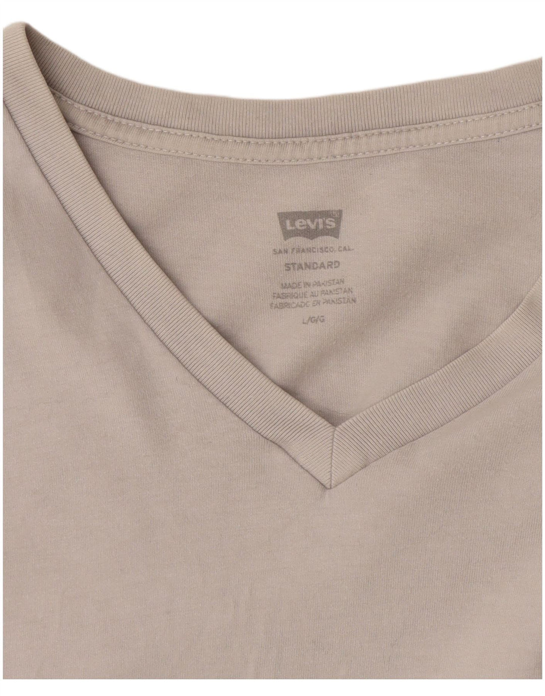Levi's Herre Standard T-Shirt Top Stor Hvid Bomuld