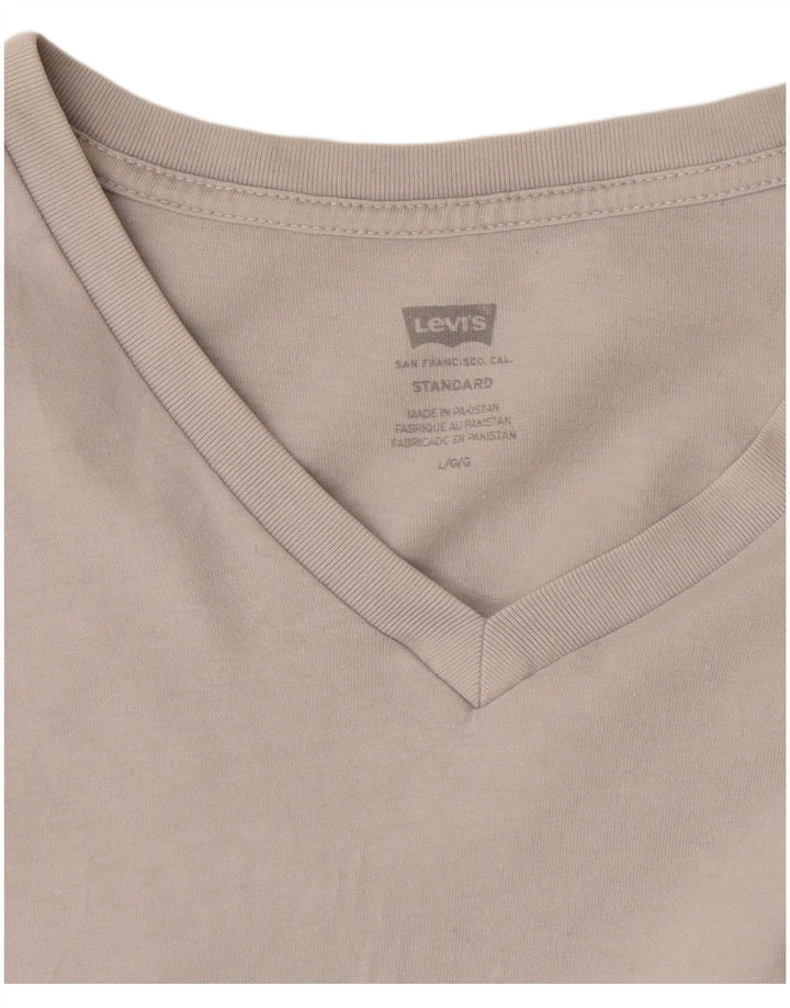 Levi's Herre Standard T-Shirt Top Stor Hvid Bomuld