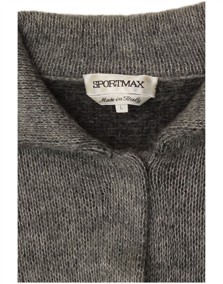 Sportmax Dame Cardigan Sweater UK 16 Large Grå