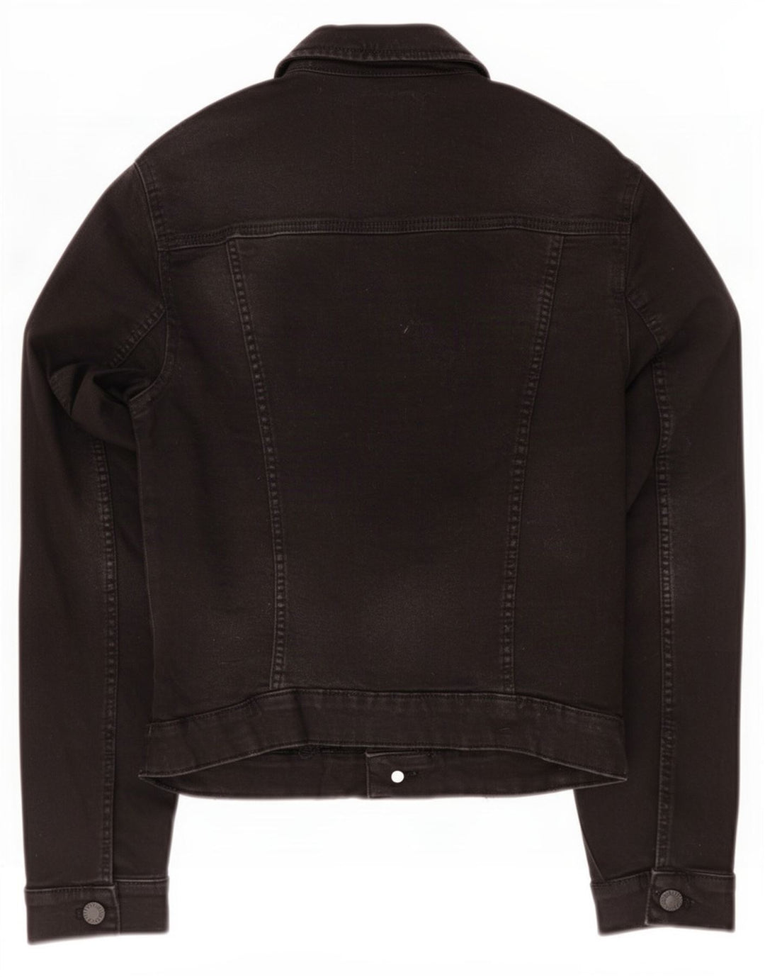 Zara Dame Trafaluc Denimjakke UK 12 Medium Sort Bomuld
