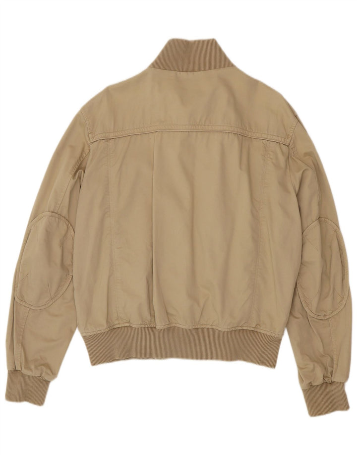 Best Company Herre Bomber Jacket UK 40 Large Beige Cotton