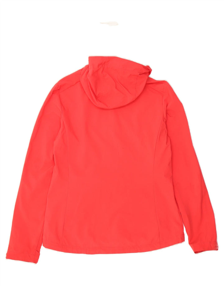 MOUNTAIN WAREHOUSE Womens Hooded Rain Jacket UK 12 Medium Red Polyester Vintage Mountain Warehouse and Second-Hand Mountain Warehouse from Messina Hembry 