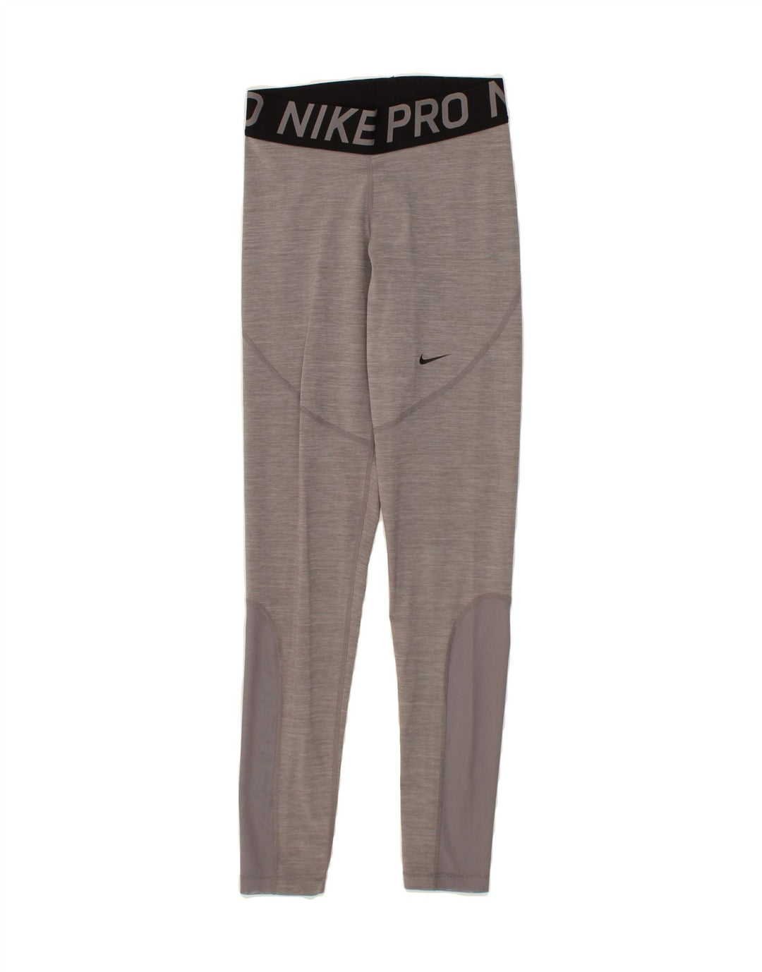 NIKE Womens Dri Fit Graphic Leggings UK 10 Small  Grey Colourblock Vintage Nike and Second-Hand Nike from Messina Hembry 
