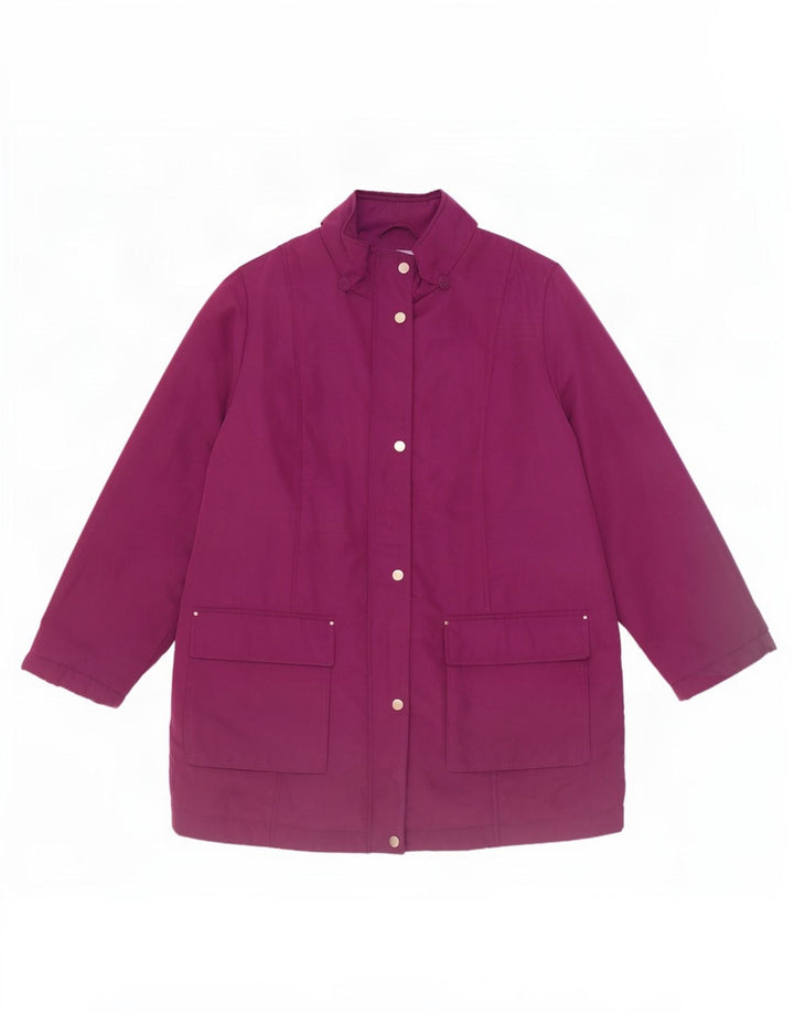 Marks & Spencer Dame Windbreaker Jacket UK 16 Large Purple Polyester