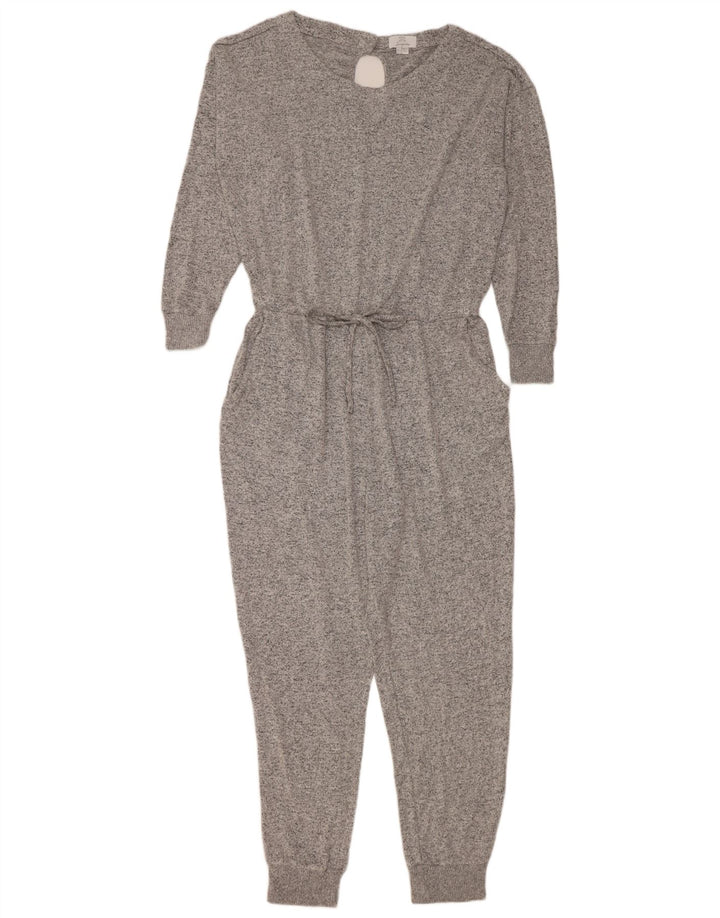 Fat Face Dame Oversized Jumpsuit UK 16 Large Grey Flecked Viscose