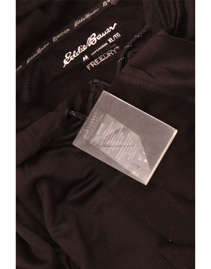Eddie Bauer Herre hættetrøje med lynlås XL sort polyester