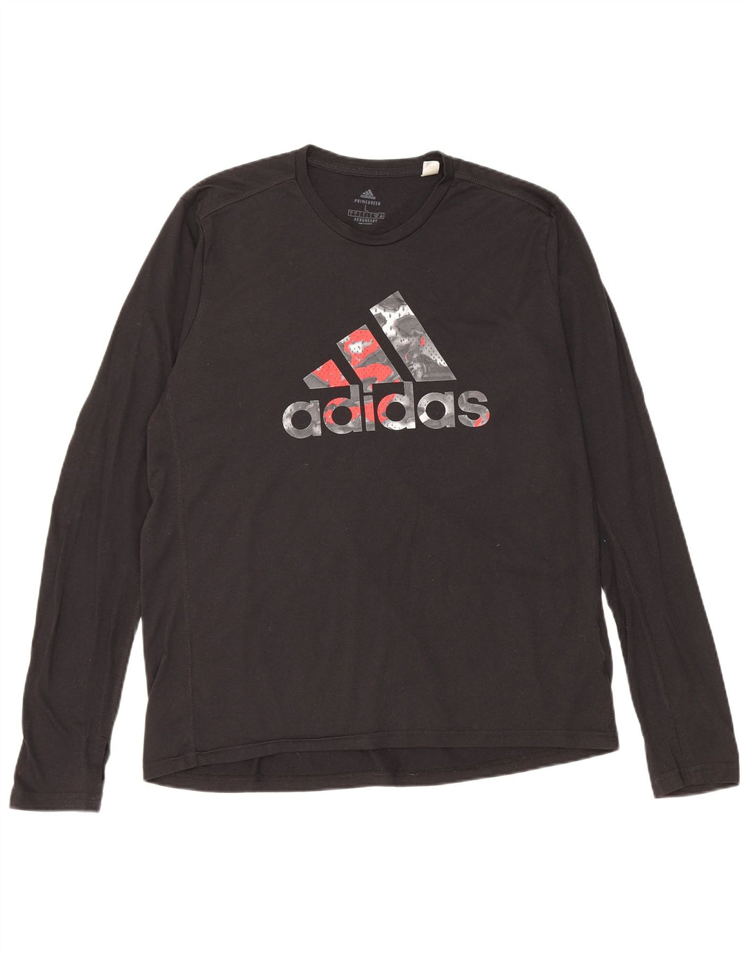 Adidas Herre Aeroready Grafisk Top Langærmet Stor Sort Polyester
