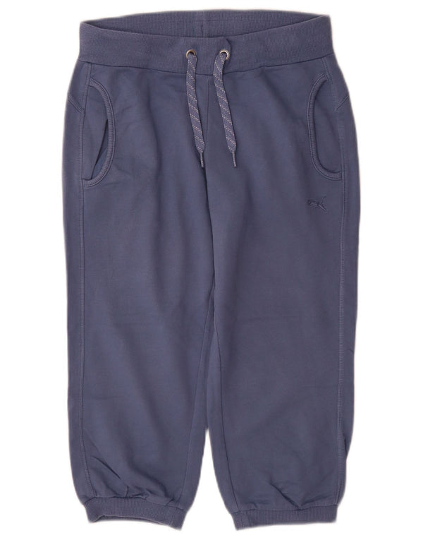 Puma Dame Capri Træningsdragt Bukser Joggers UK 8 Small Navy Blue Cotton