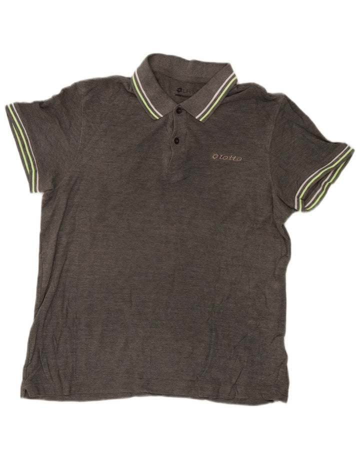 Lotto Herre Polo Shirt Medium Grey Flecked