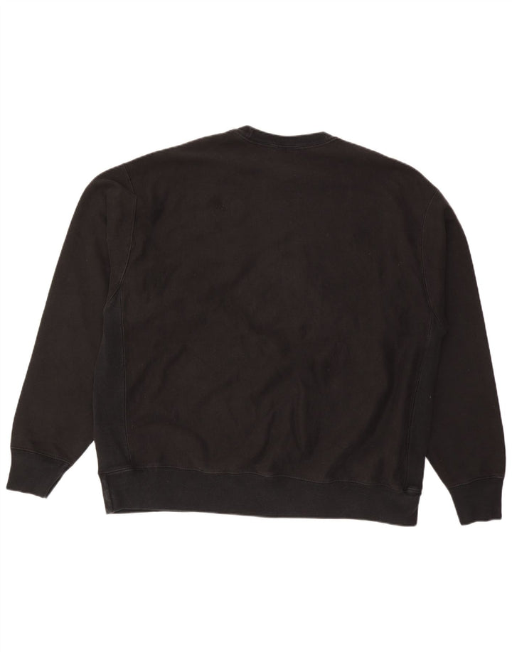 CHAMPION Womens Oversized Graphic Sweatshirt Jumper UK 20 2XL Black Cotton