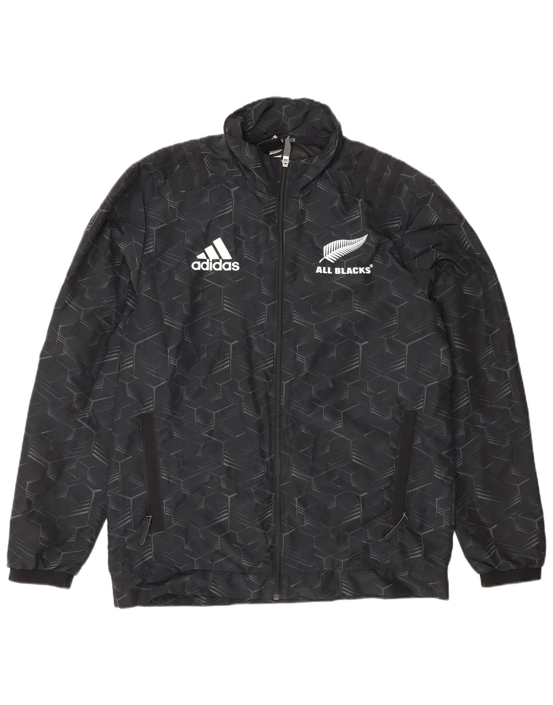 Adidas Herre All Blacks Grafisk træningsdragt Topjakke Lille Sort Geometrisk