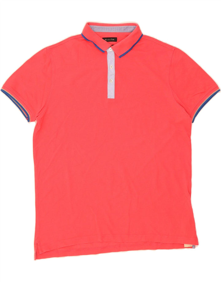 MASSIMO DUTTI Mens Polo Shirt Large Pink Cotton Vintage Massimo Dutti and Second-Hand Massimo Dutti from Messina Hembry 