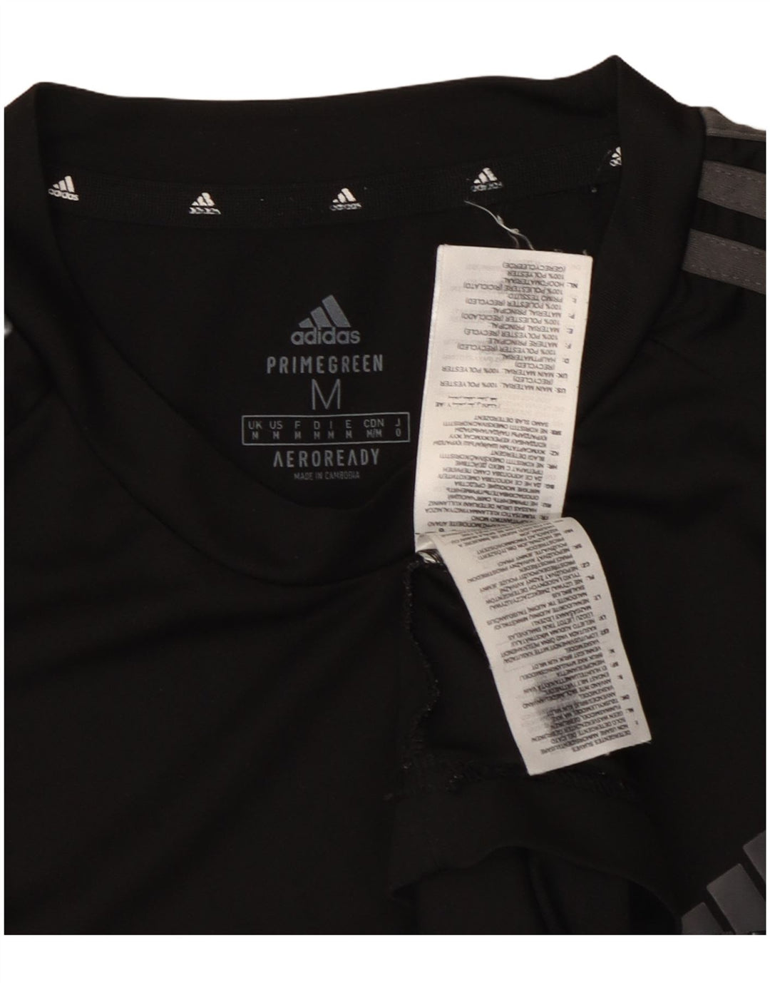 Adidas Herre Aeroready T-Shirt Top Medium Sort Polyester