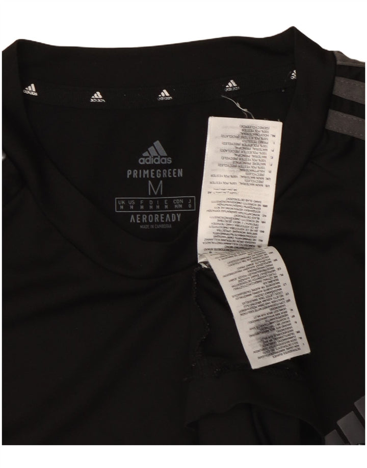 Adidas Herre Aeroready T-Shirt Top Medium Sort Polyester