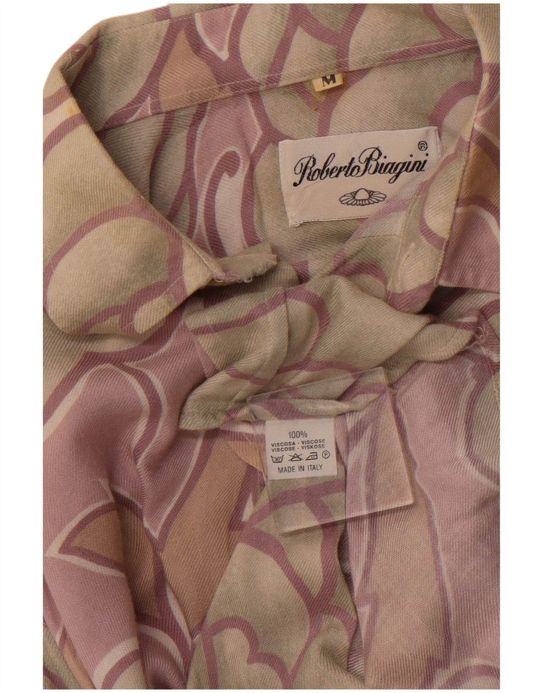 ROBERTO BIAGINI Herreskjorte Medium Pink Floral Viscose