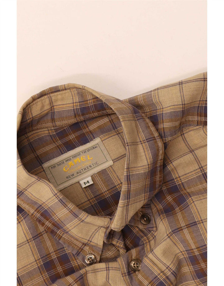 Camel Herre Flanelskjorte Medium Beige Ternet