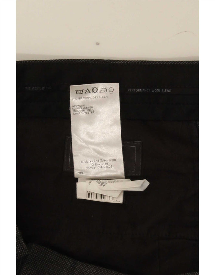 Marks & Spencer Straight Suit Bukser til mænd W38 L30 Grå uld