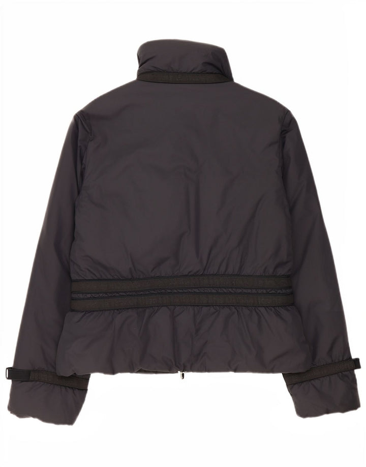 Les Copains Dame Grafisk Windbreaker Jacket IT 44 Medium Sort