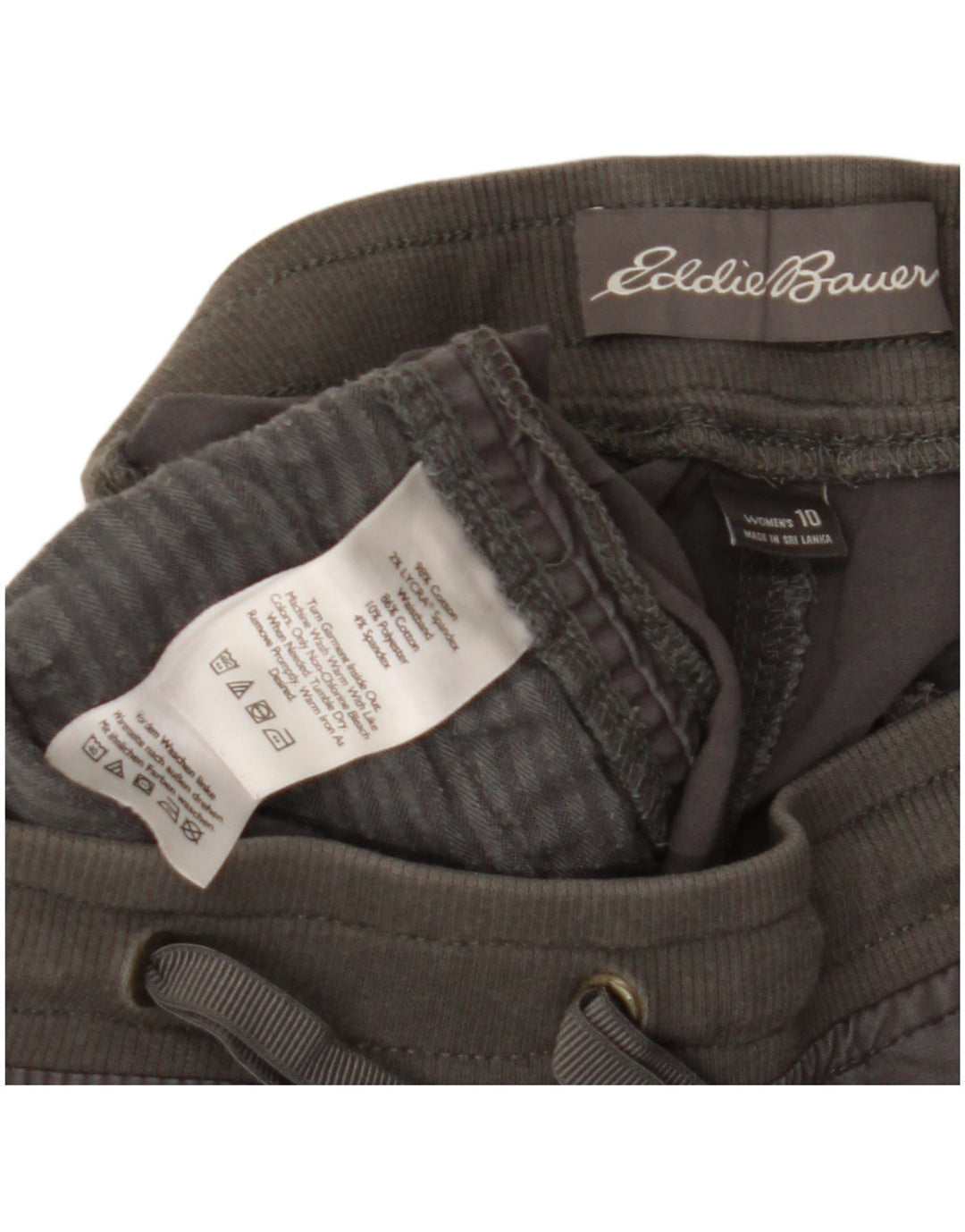 Eddie Bauer Dameshorts US 10 Large W32 Grå Bomuld