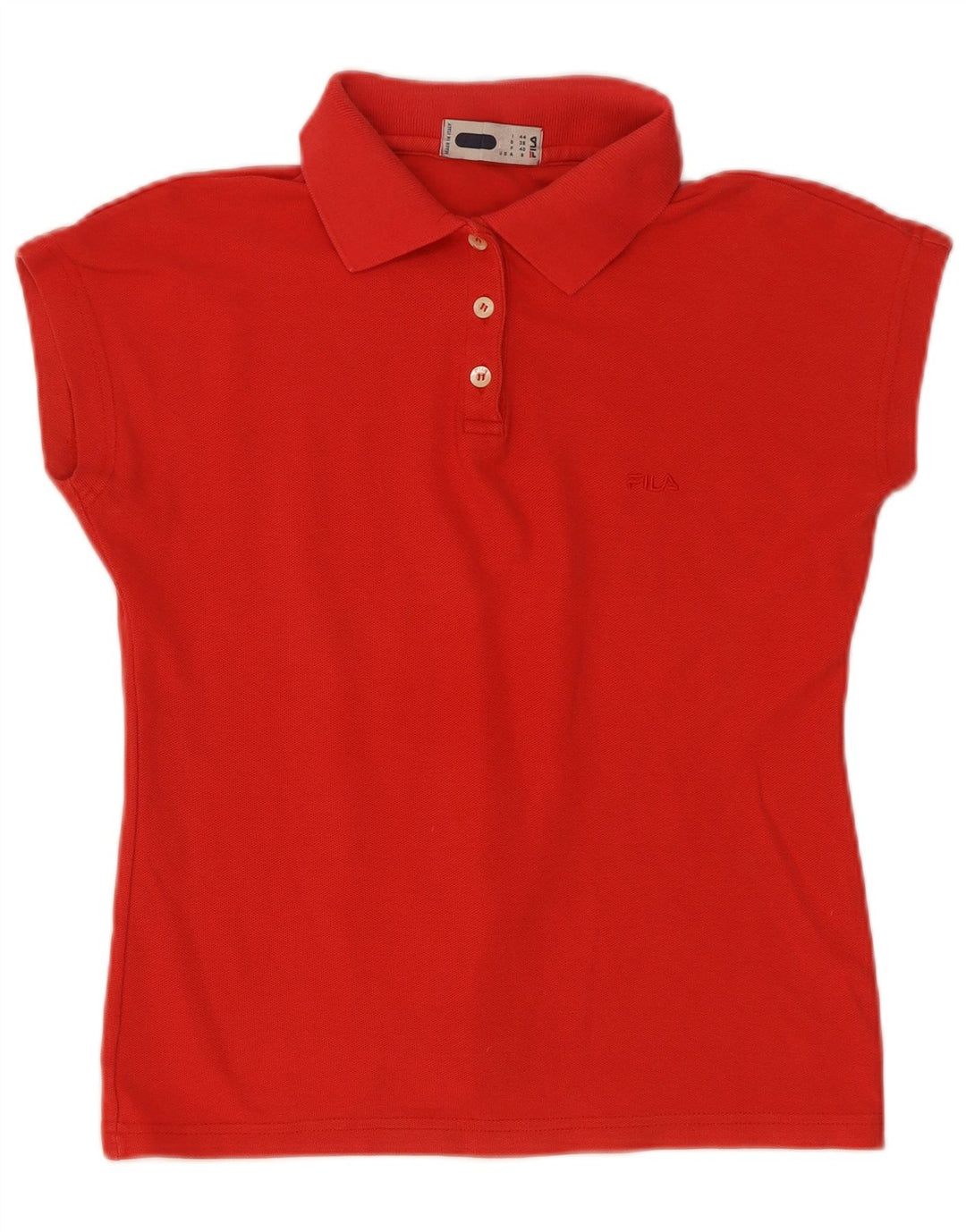 Fila Dame Polo Shirt IT 44 Medium Rød