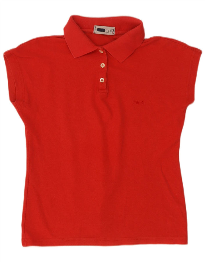 Fila Dame Polo Shirt IT 44 Medium Rød