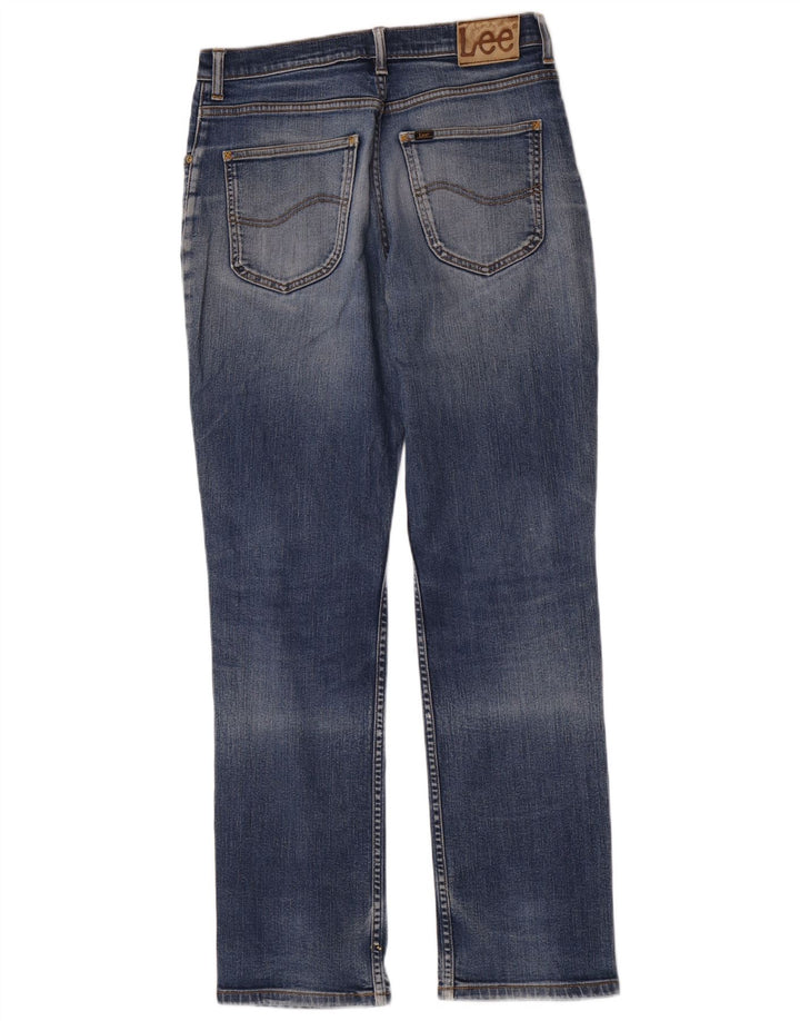 Lee Mens Brooklyn Straight Jeans W33 L34 Blå Bomuld