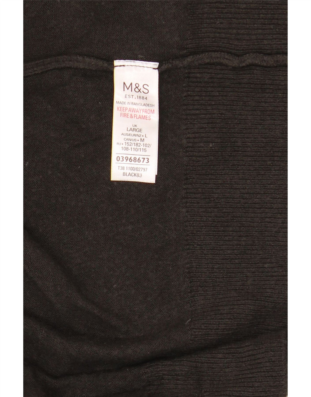 Marks & Spencer Womens Open Cardigan Sweater UK 16 Large Black Acryl