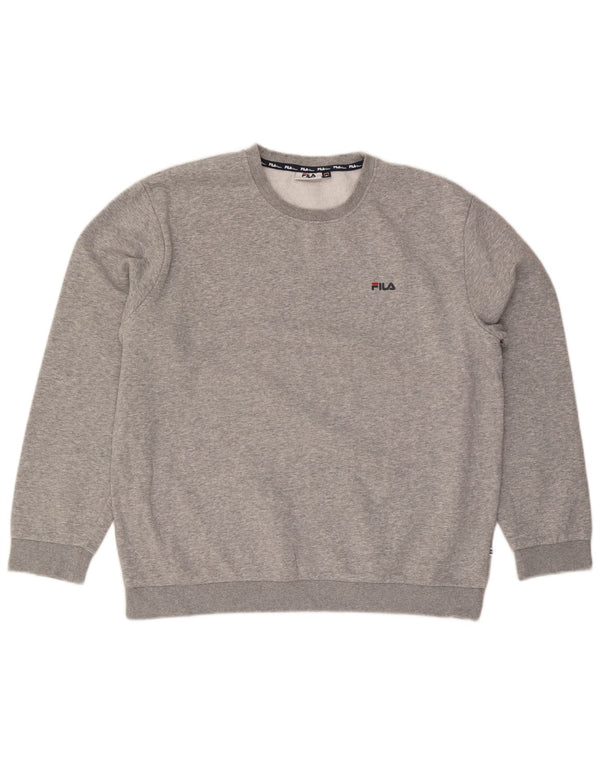 Fila Sweatshirt til mænd 2XL Grå Flecked Bomuld