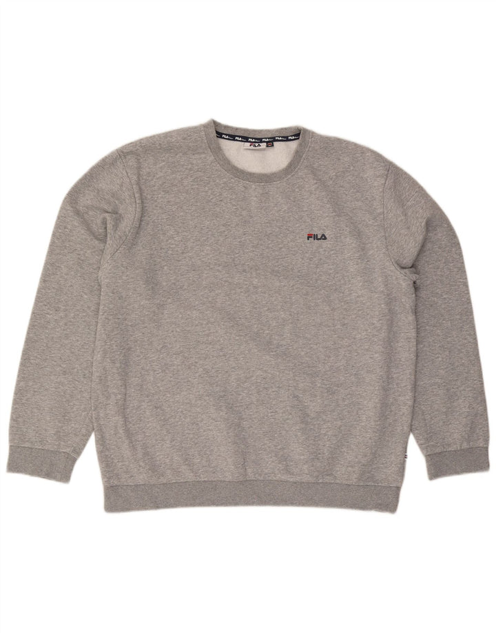 Fila Sweatshirt til mænd 2XL Grå Flecked Bomuld
