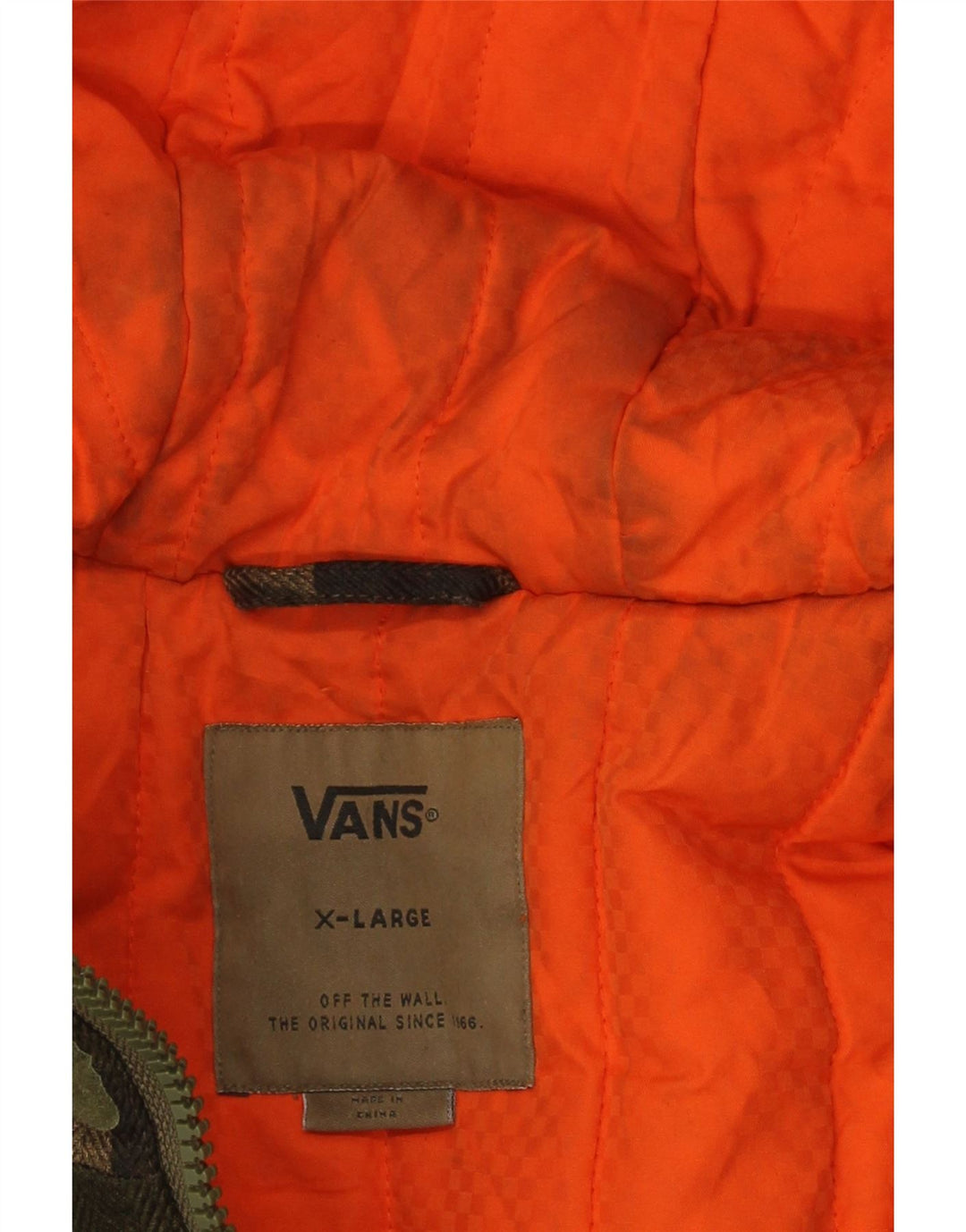 Vans Herre Hooded Windbreaker Jacket UK 52 XL Khaki Camouflage Polyester