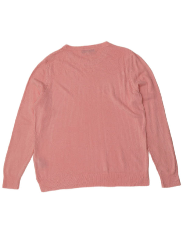Marks & Spencer Dame sweater med rund hals DK 18 XL Pink Akryl