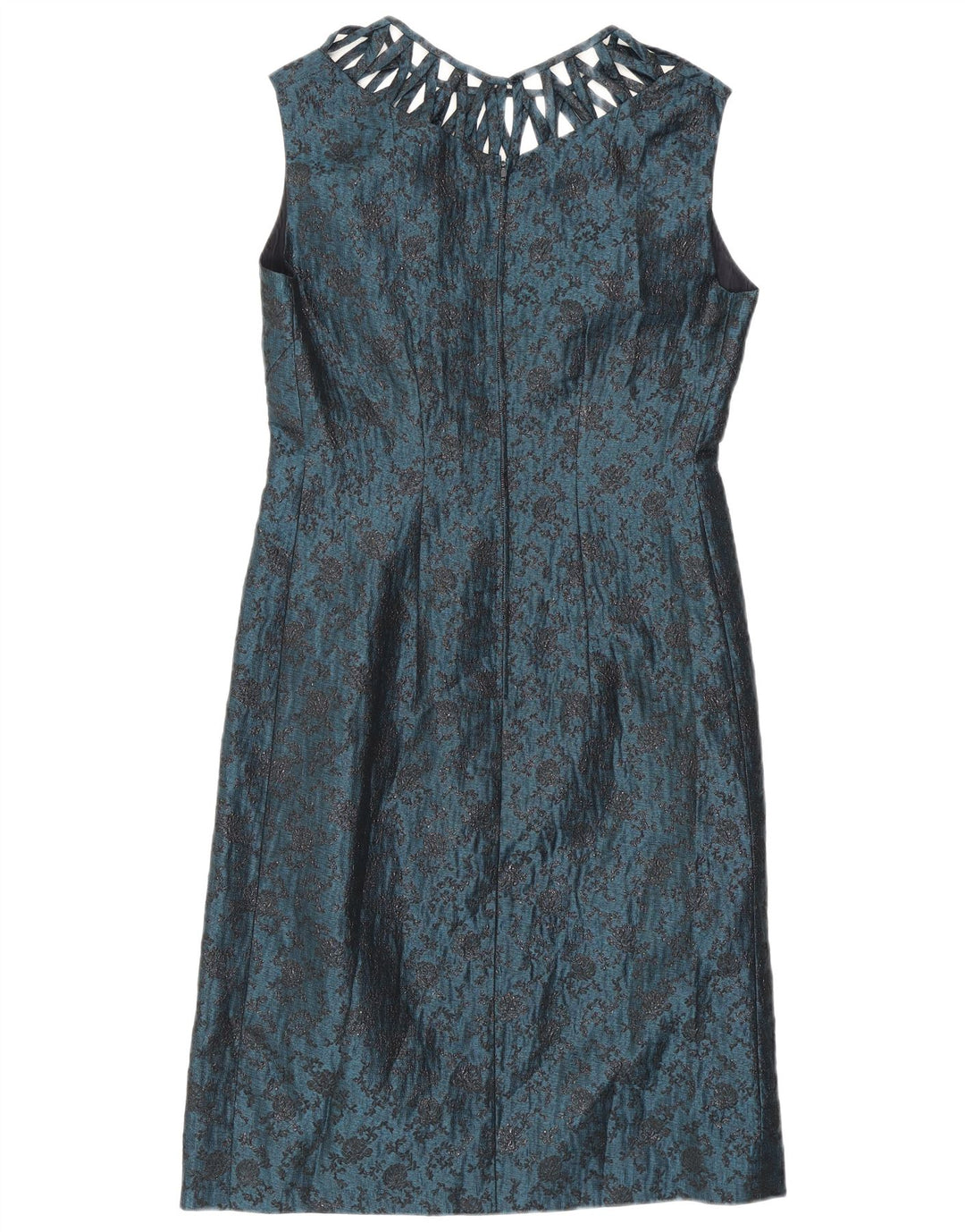 Vintage kvinders 2 knap 2 stykke sæt UK 12 Medium Blue Floral