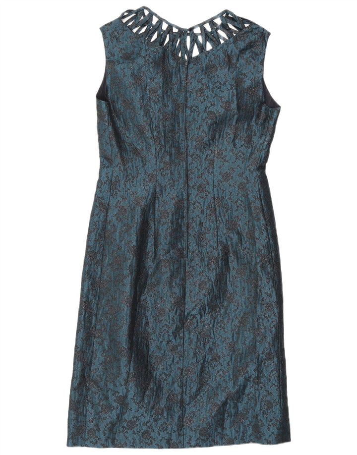 Vintage kvinders 2 knap 2 stykke sæt UK 12 Medium Blue Floral
