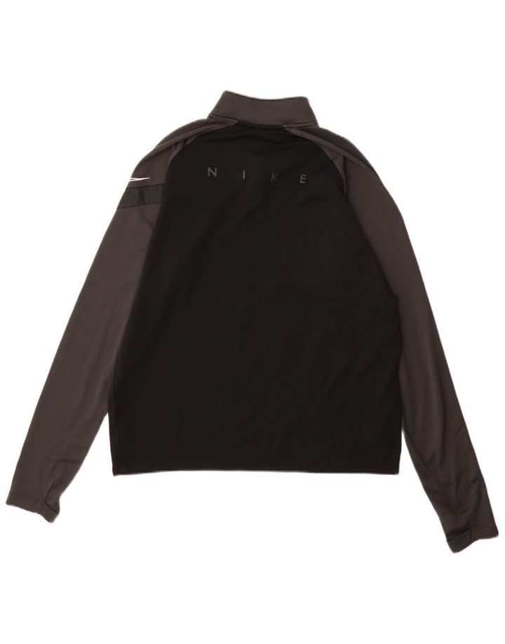 Nike Herre Dri Fit Pullover Træningsdragt Top Medium Sort Colourblock Polyester