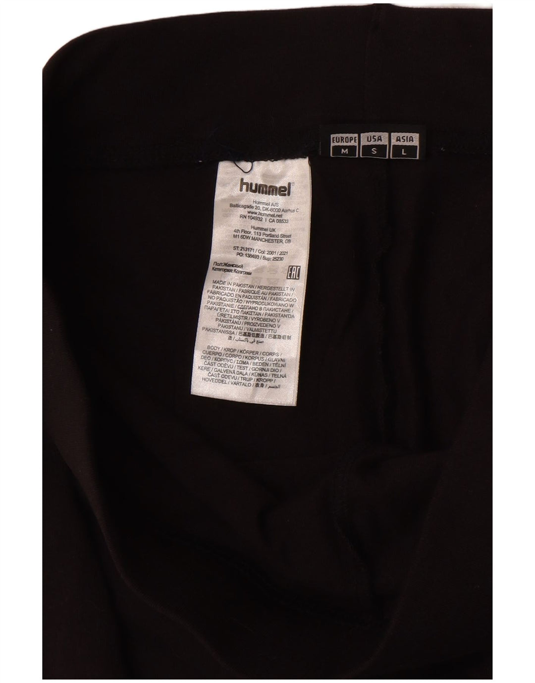 Hummel Dame Grafiske Leggings UK 14 Medium Sort Colourblock Bomuld