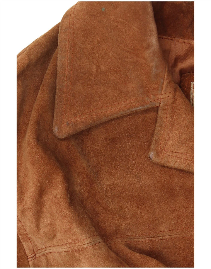 Privilegi Dame Loose Fit Ruskindsjakke IT 44 Medium Brun Læder