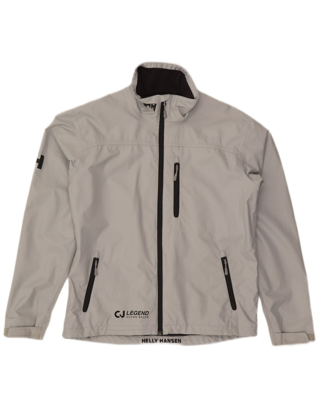 Helly Hansen Herre Grafisk Regnjakke UK 40 Stor Grå Polyester