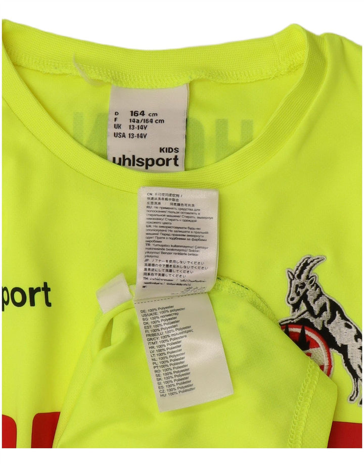 UHLSPORT Boys FC Köln Grafisk Top Langærmet 13-14 År Grøn Polyester
