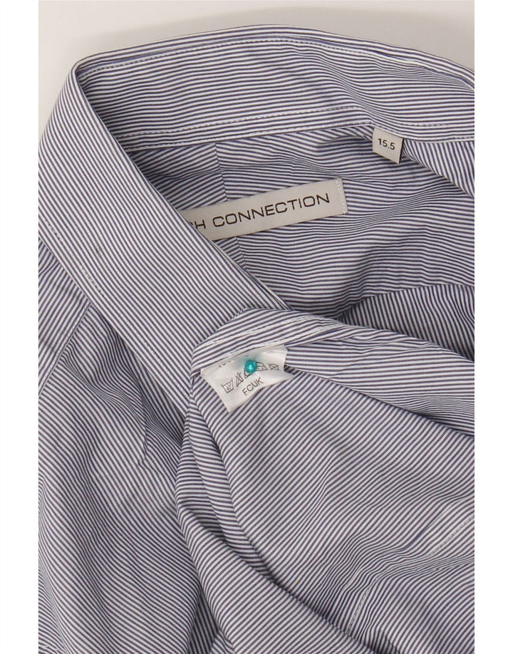 French Connection Herreskjorte str. 15,5 Medium Blue Pinstripe Cotton