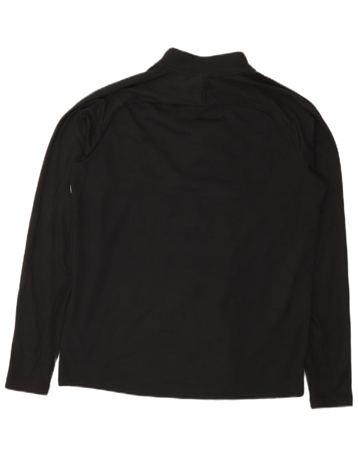 Nike Herre Dri Fit Pullover med lynlås-hals Træningsdragt Top Medium Sort Colourblock