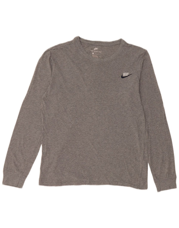 Nike Herre Athletic Cut Top Langærmet Medium Grey Bomuld
