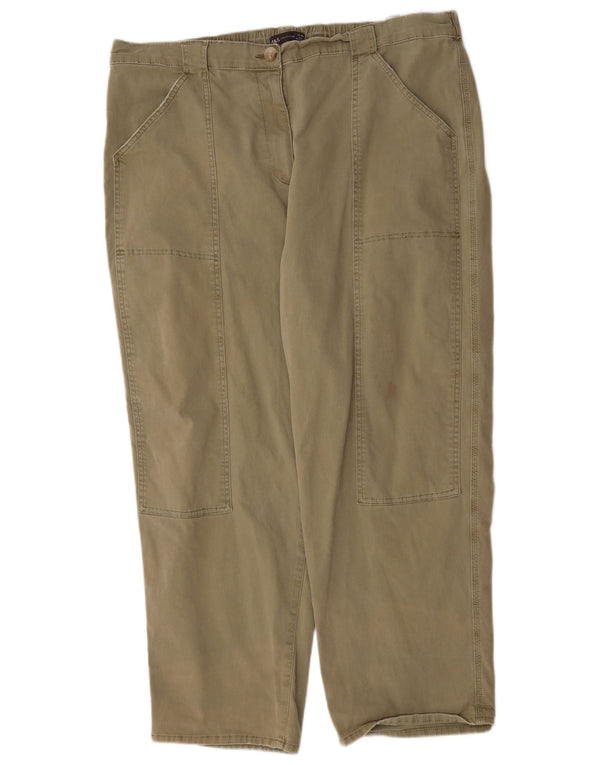 Marks & Spencer Dame tilspidsede fritidsbukser UK 22 3XL W44 L28 Khaki