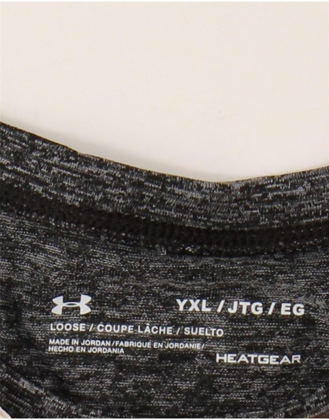 UNDER ARMOUR Girls Heat Gear Grafisk T-Shirt Top 13-14 år XL Grå