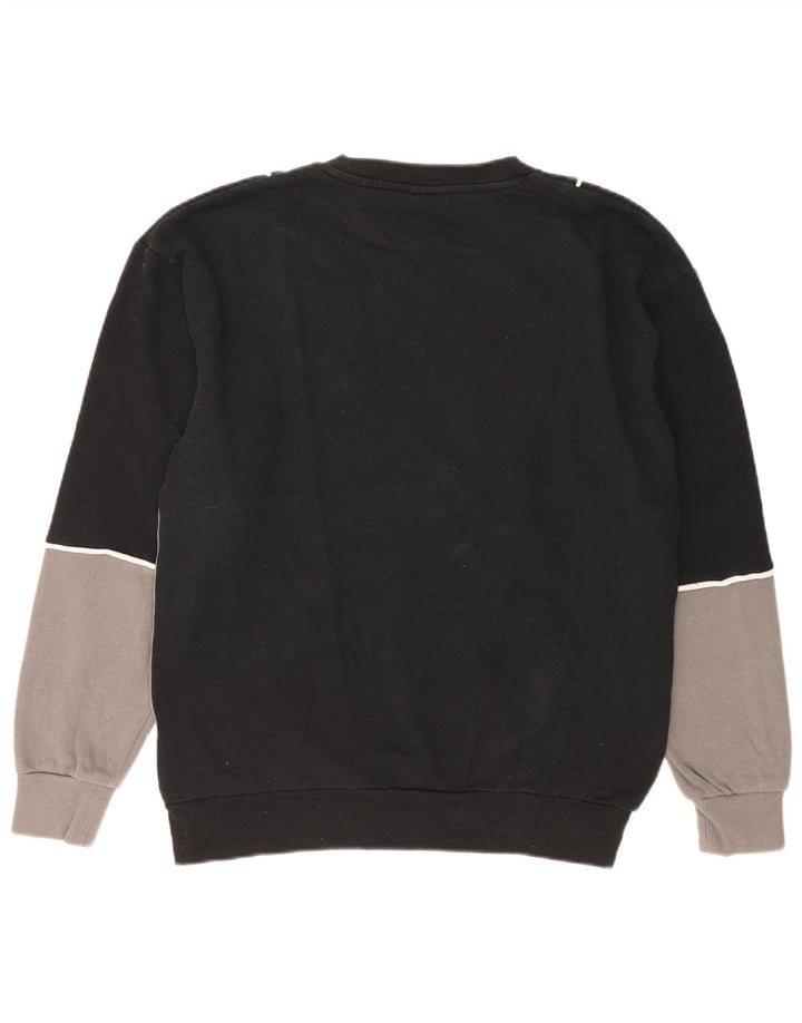 Fila Herre grafisk sweatshirt Jumper Medium Sort Colourblock Bomuld