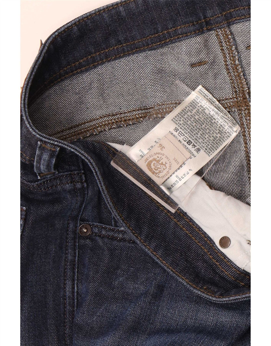 Diesel Straight Jeans til mænd W36 L32 Blå Bomuld